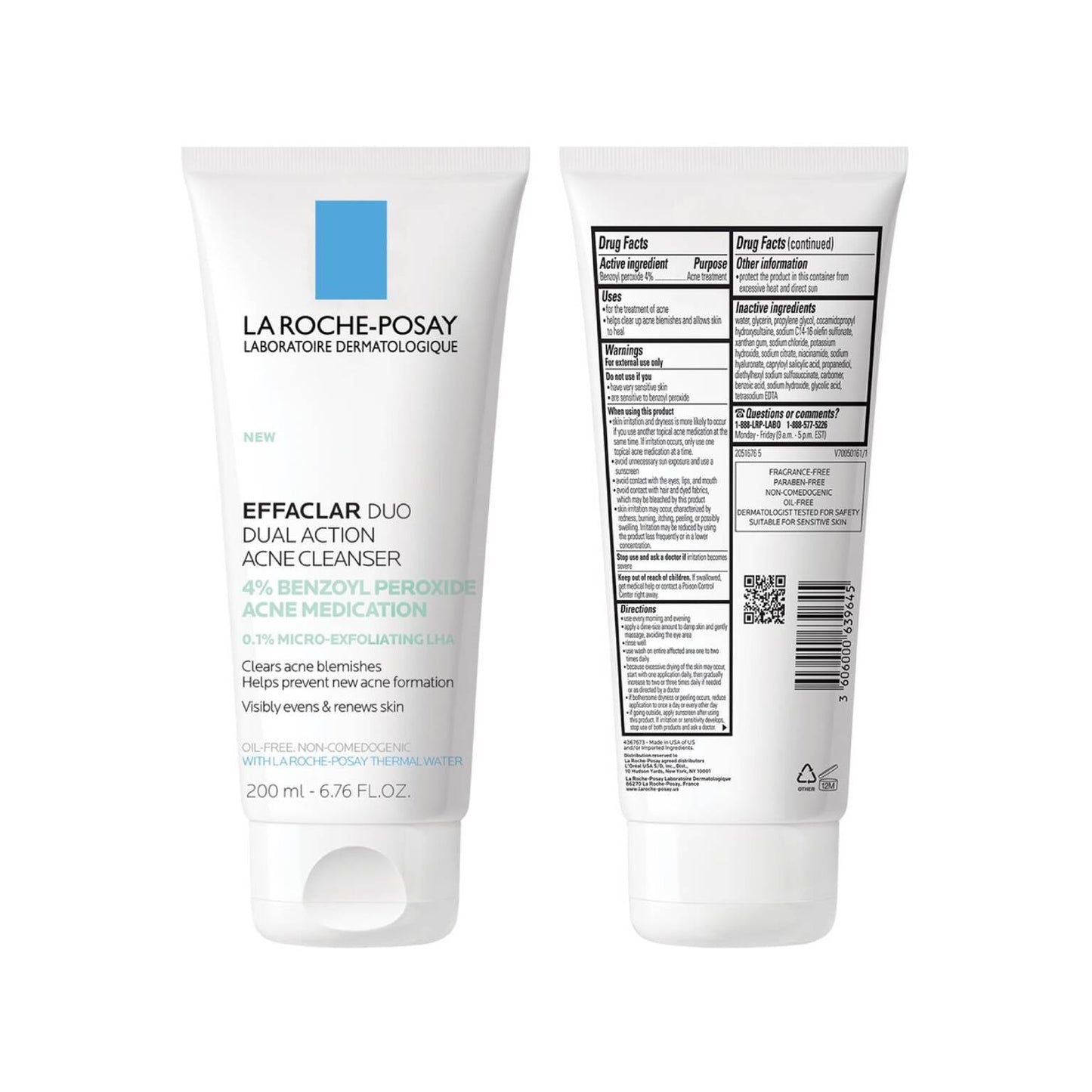 effaclar-dual-action-acne-face-wash-with-4-benzoyl-peroxide-k2 LaRochePosay-Product-Skincare-Effaclar-Duo-Dual-Cleanser-200ml-3606000639645-ATF-PIM-packshot-texture.jpg